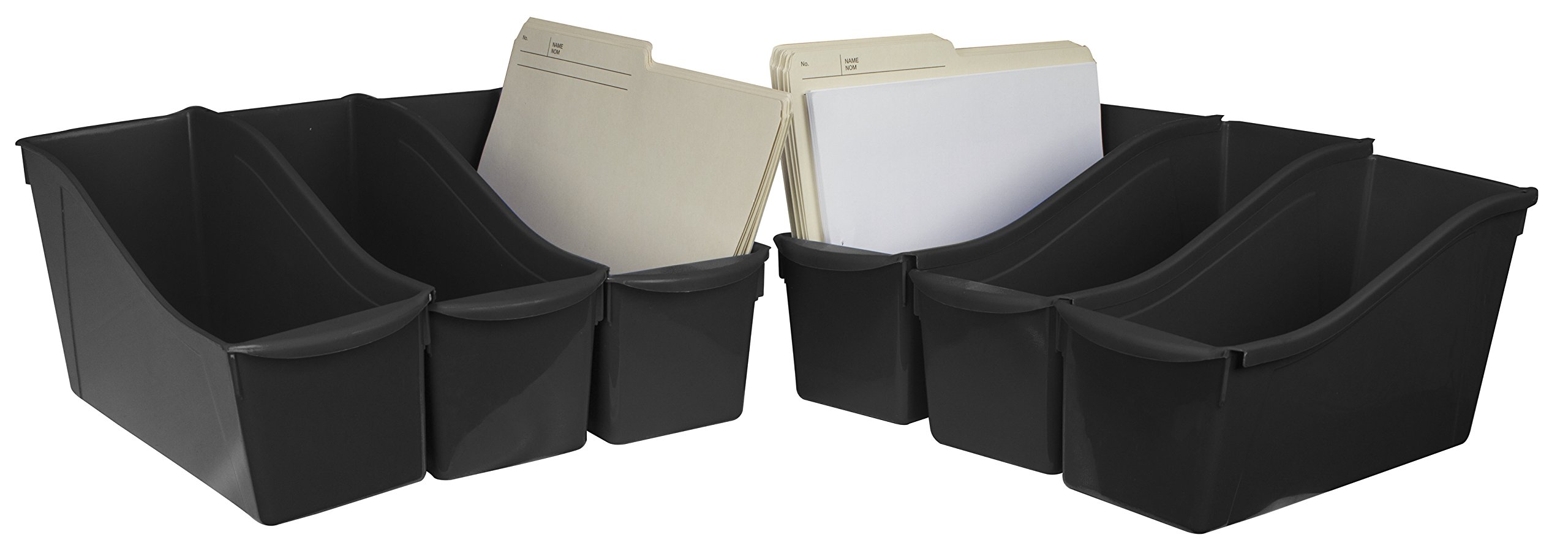 Amazon.com: Storex Large Book Bin - Interlocking Plastic Organizer